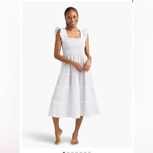 Best selling “Ellie Nap Dress” by Hill House, white, small